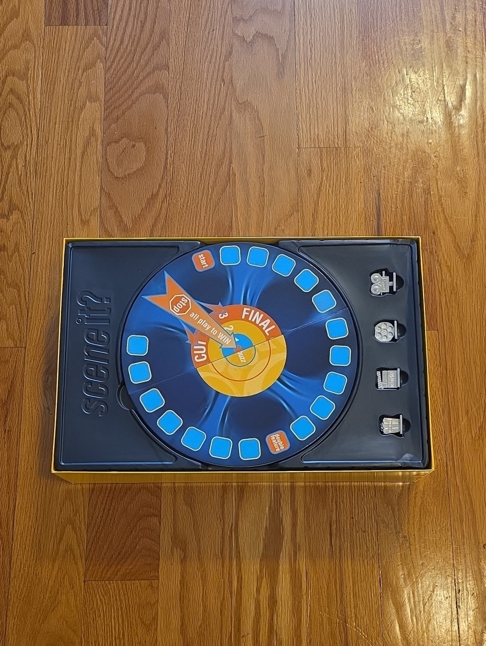 Scene Weaver Trivia Spinner Game - Blue and Orange Wheel